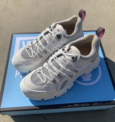 Gucci Flashtrek White Leather Sneakers