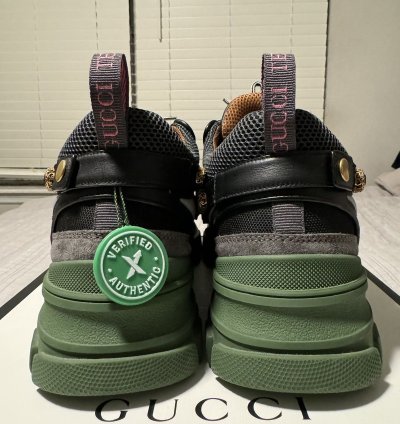 Gucci Flashtreks SEGA Green Removable crystals