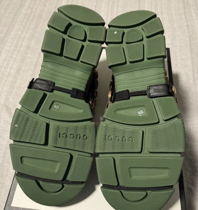 Gucci Flashtreks SEGA Green Removable crystals