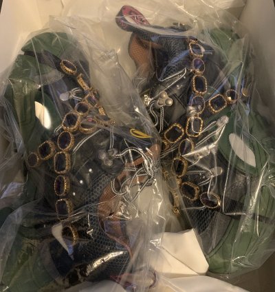 GUCCI FLESHTREK SEGA GREEN REMOVABLE CRYSTAL