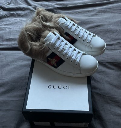 Gucci Fur Bee Ace sneaker