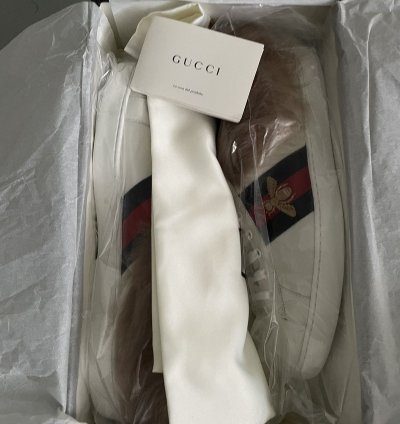 Gucci Fur Bee Ace Sneakers