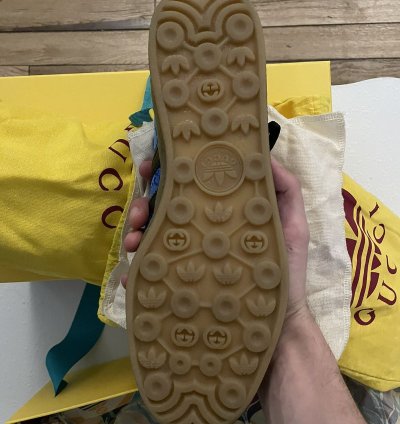 GUCCI GAZELLE BLUE LOGO MONOGRAM RARE