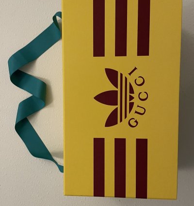 GUCCI GAZELLE BLUE LOGO MONOGRAM RARE