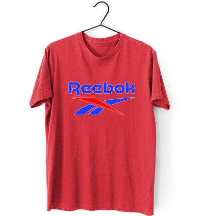 Reebok Sport Logo Men's Red T-shirt USA Size S to 5XL