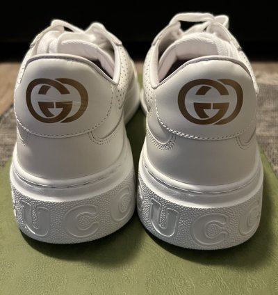 Gucci GG Embossed Sneakers in White
