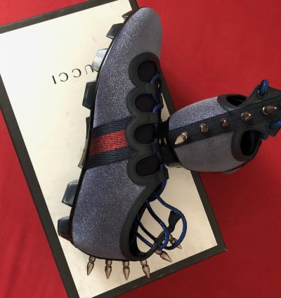 Gucci Glitter Web Sneakers