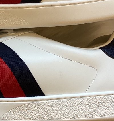 Gucci Gucci Ace Leather White Blue