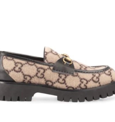 Gucci Horsebit Wool Loafers