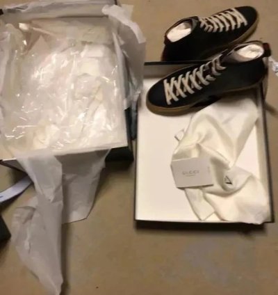 Gucci Major Black Leather 1300 Sneakers Size 41 New