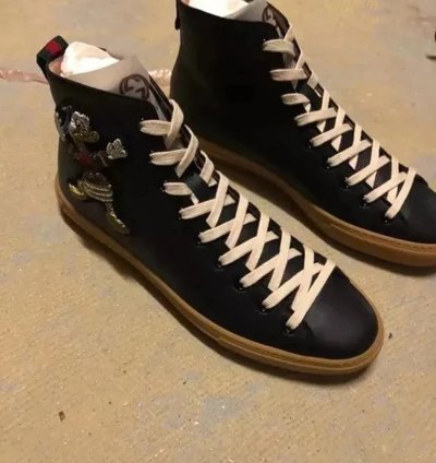 Gucci Major Black Leather 1300 Sneakers Size 41 New