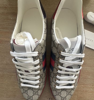 Gucci Men Ace Coated Canvas Sneakers