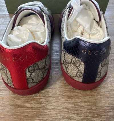 Gucci Men Ace Coated Canvas Sneakers