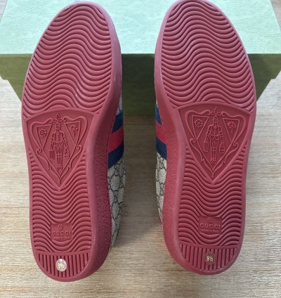 Gucci Men Ace Coated Canvas Sneakers