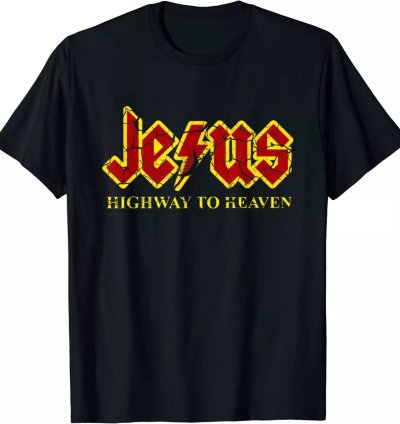 Jesus Highway To Heaven Funny Christian T-Shirt S-5XL