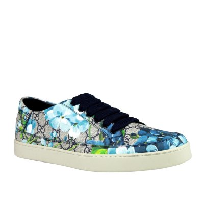 Gucci Men Bloom Flower Print Supreme Canvas Sneaker Shoes