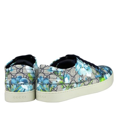 Gucci Men Bloom Flower Print Supreme Canvas Sneaker Shoes
