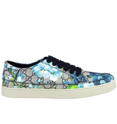 Gucci Men Bloom Flower Print Supreme Canvas Sneaker Shoes