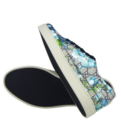 Gucci Men Bloom Flower Print Supreme Canvas Sneaker Shoes