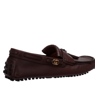 Gucci Men Interlocking GG Fringe Leather Loafer