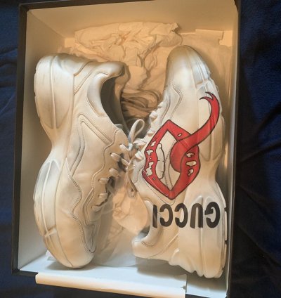 Gucci Men Rhyton Sneaker With Mouth Print