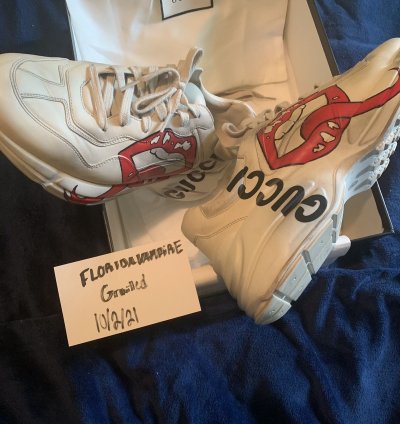 Gucci Men Rhyton Sneaker With Mouth Print