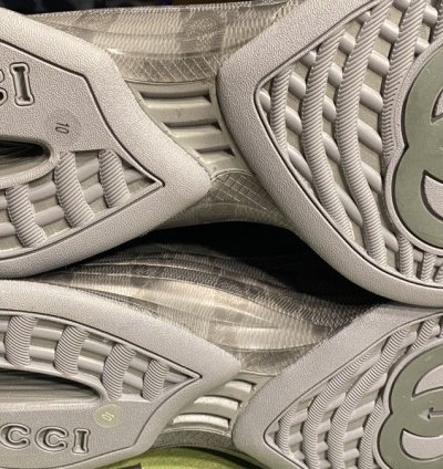 Gucci Men Run Sneakers in Graphite grey