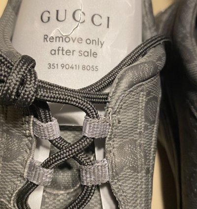Gucci Men Run Sneakers in Graphite grey