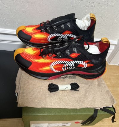 gucci MEN SHOES MULTI-COLOR FABRIC RUN SNEAKERS