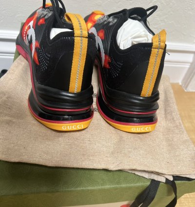 gucci MEN SHOES MULTI-COLOR FABRIC RUN SNEAKERS
