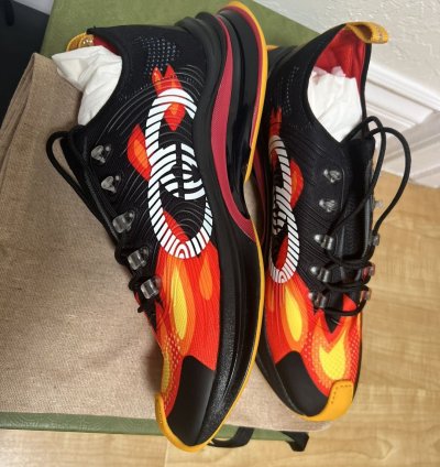 gucci MEN SHOES MULTI-COLOR FABRIC RUN SNEAKERS