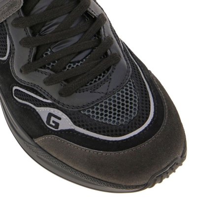Gucci Men Suede Ultrapace Running Sneaker Grey Orange