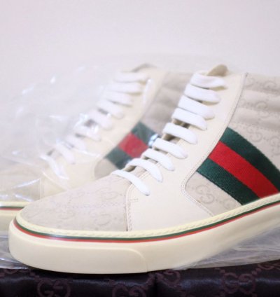 GUCCI Men TOM FORD ERA leather hi-top shoes sz 8 5