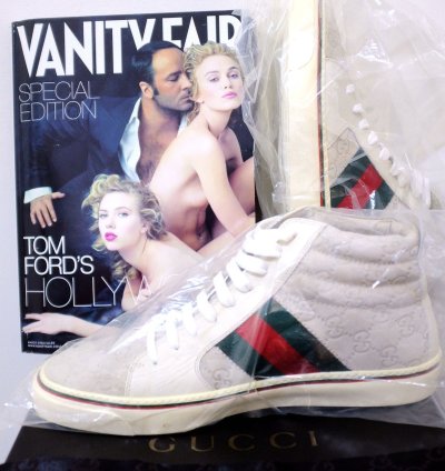 GUCCI Men TOM FORD ERA leather hi-top shoes sz 8 5