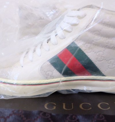 GUCCI Men TOM FORD ERA leather hi-top shoes sz 8 5
