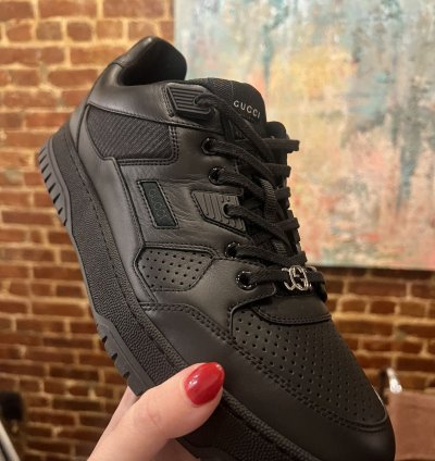 Gucci Mens Jones leather sneakers