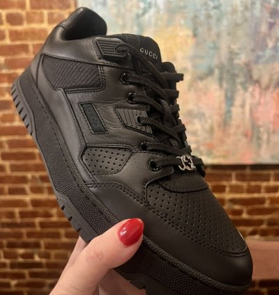 Gucci Mens Jones leather sneakers