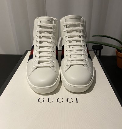 Gucci Miro Soft White Leather Hi-Top Sneakers