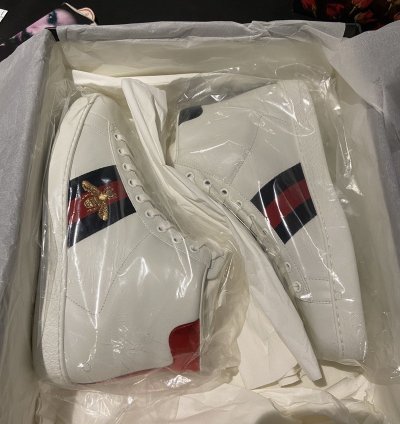 Gucci Miro Soft White Leather Hi-Top Sneakers