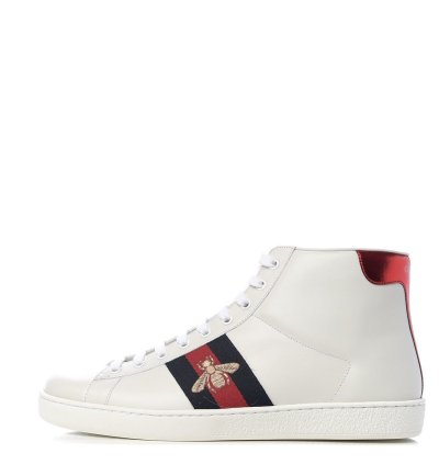Gucci Miro Soft White Leather Hi-Top Sneakers
