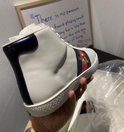 Gucci Miro Soft White Leather Hi-Top Sneakers