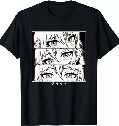 Anime Girl Eyes Waifu Japanese Otaku T-Shirt S-5XL