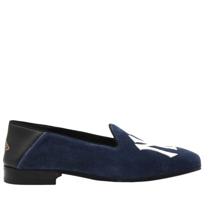 Gucci NY Yankees Velvet Loafers