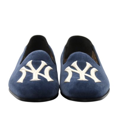 Gucci NY Yankees Velvet Loafers