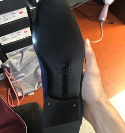 Gucci NY Yankees Velvet Loafers