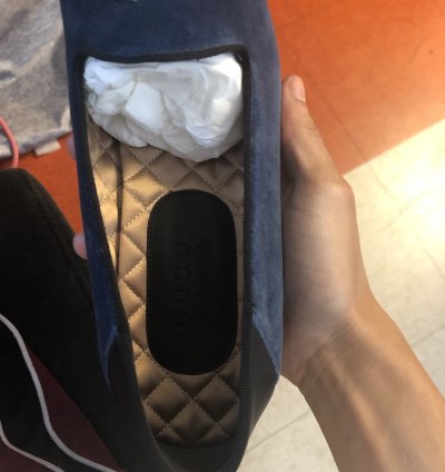 Gucci NY Yankees Velvet Loafers