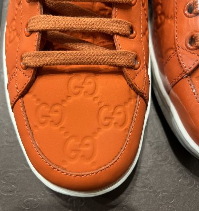 Gucci Orange Monogram Hightop