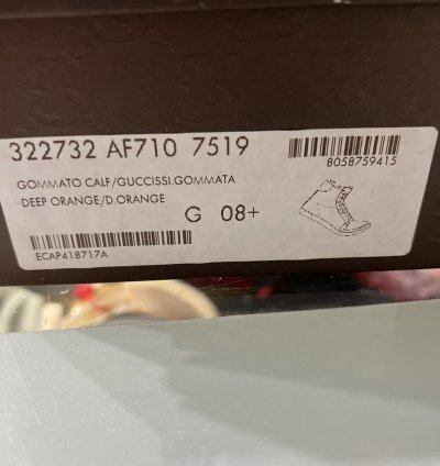 Gucci Orange Monogram Hightop