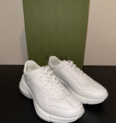 Gucci Oversized Rhyton Soft Calfskin Sneaker Size 10