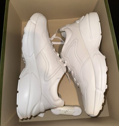 Gucci Oversized Rhyton Soft Calfskin Sneaker Size 10
